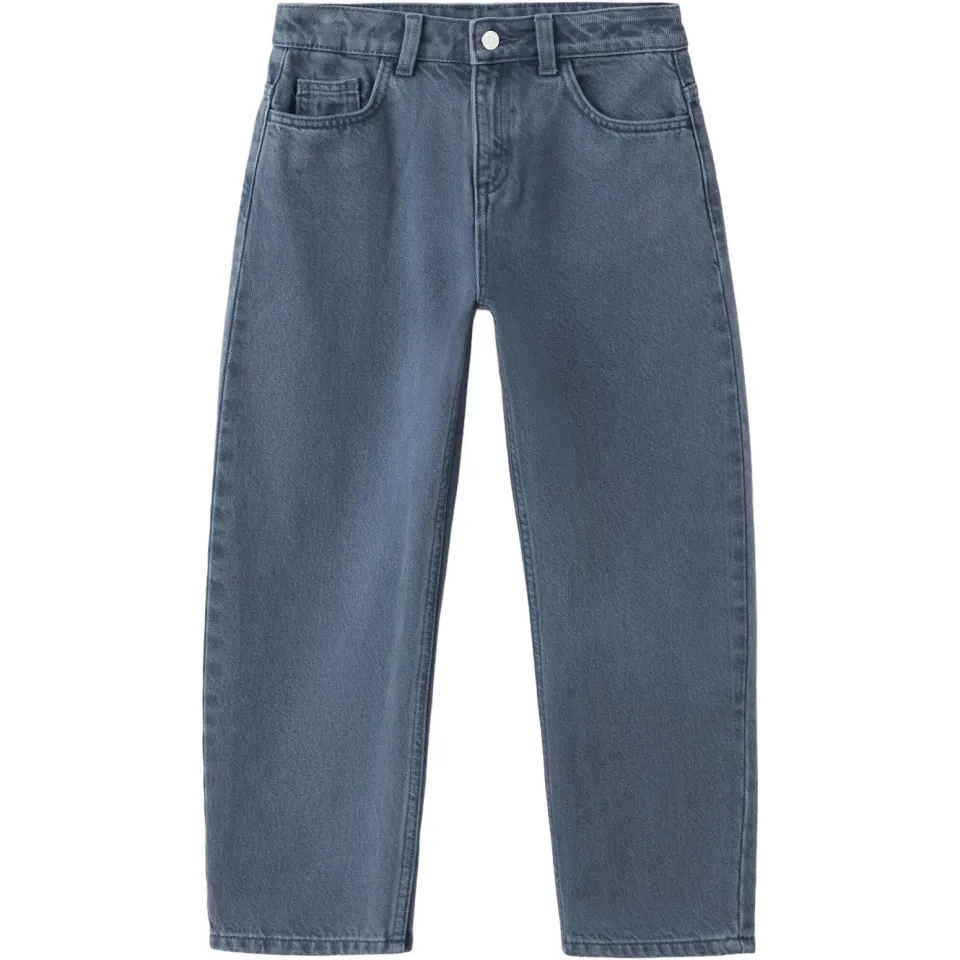 Mango Kids ballon barrel jeans - donkerblauw, foto 2
