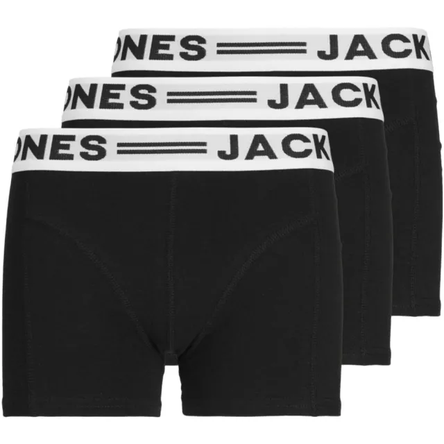 Jack & Jones boxershorts zwart (set van 3) Black-Black & Black
