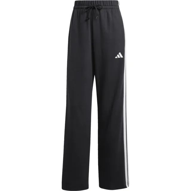 Adidas Essentials 3-stripes Open Hem Joggers Broeken Dames - Zwart - Maat M (38-40) - Katoen Jersey Black