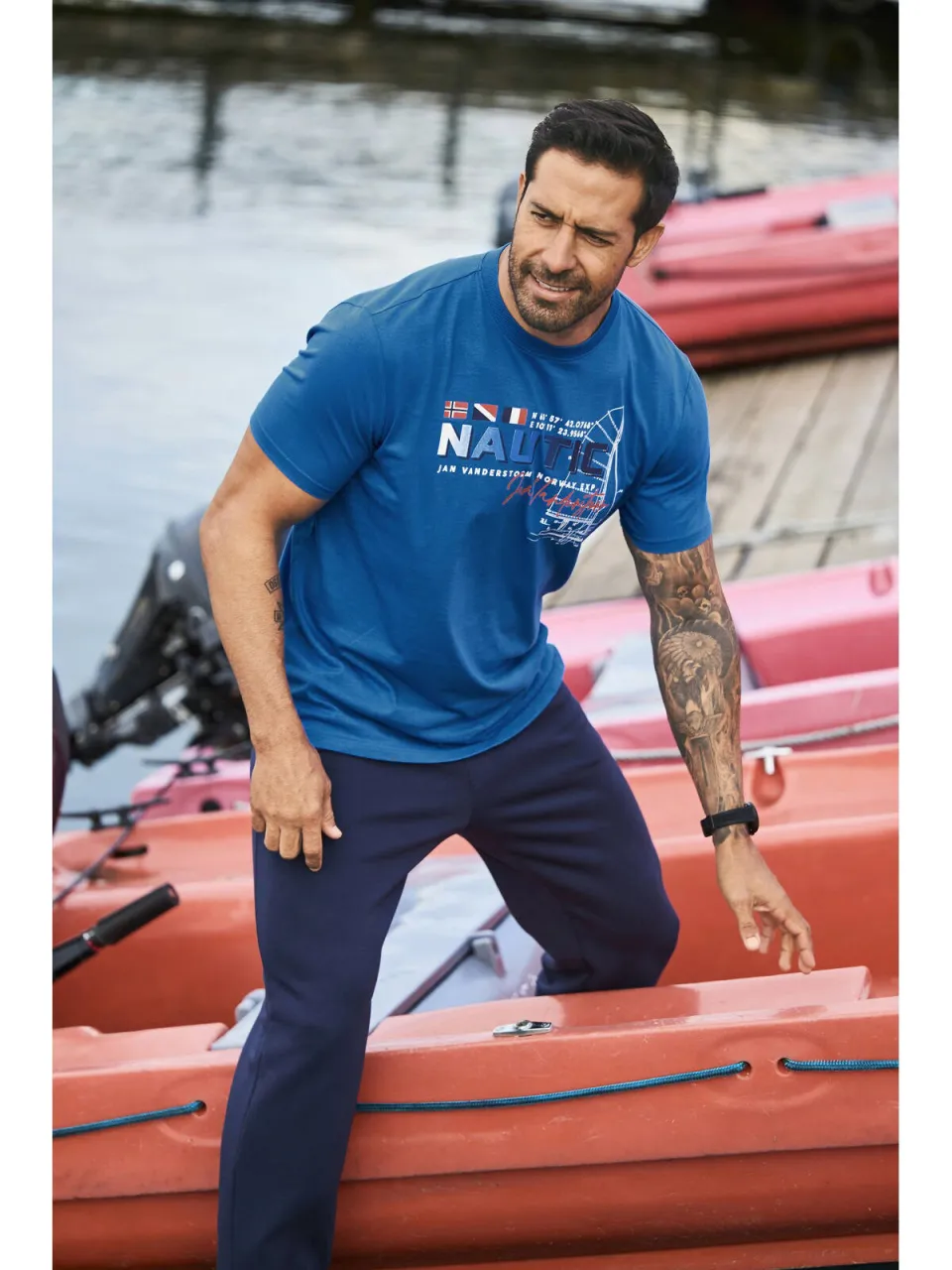 Jan Vanderstorm Svenhelm t-shirt blauw, foto 3