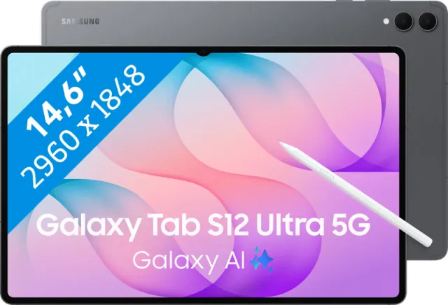 Samsung Galaxy Tab S12 Ultra 14,6 inch 1TB Wifi + 5G Grijs