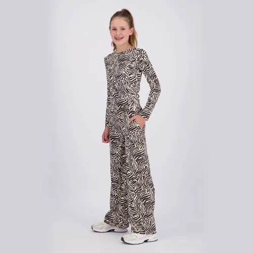 Raizzed Pluck wide leg flared broek print bruin, foto 3