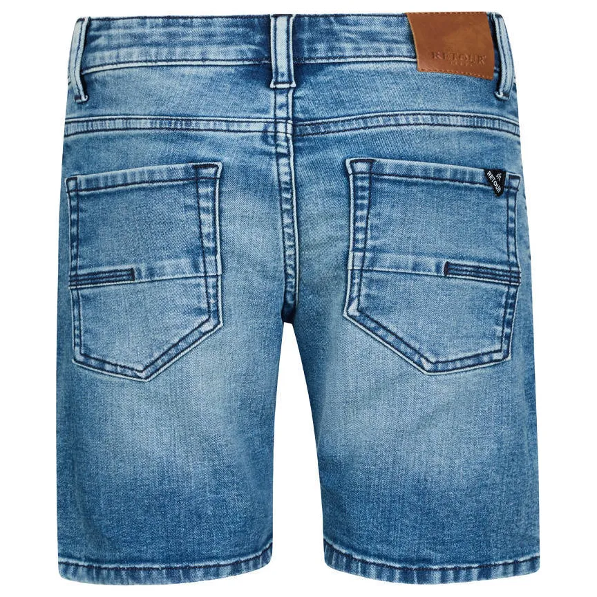 Retour Jeans regular waist short medium blue denim, foto 2