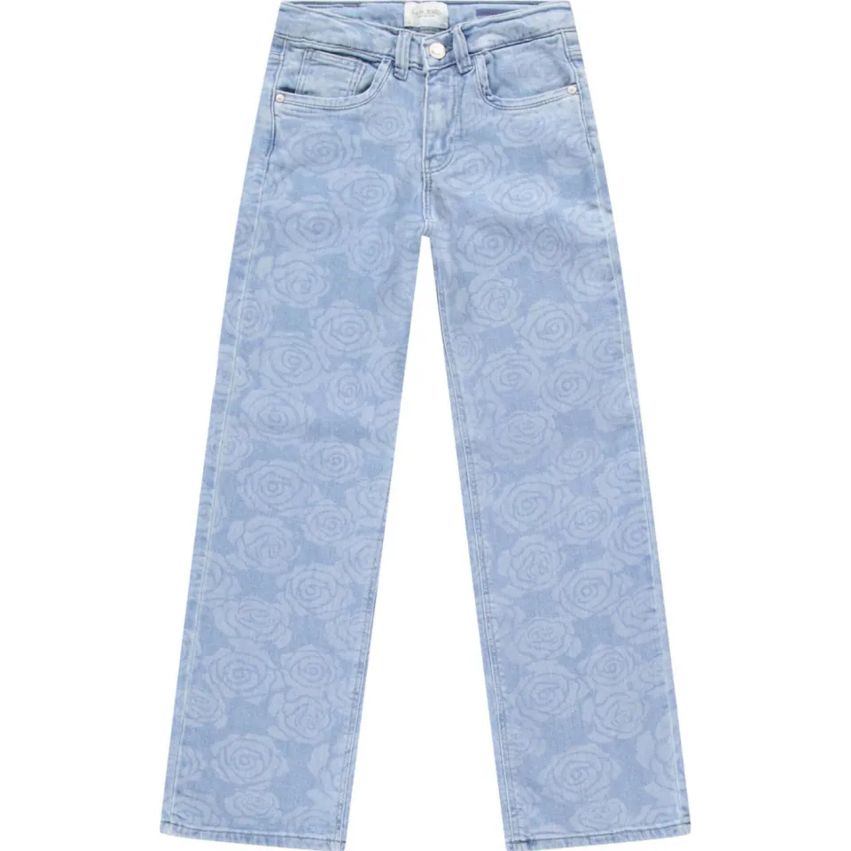 Cars gebloemde loose fit jeans light blue denim, foto 2