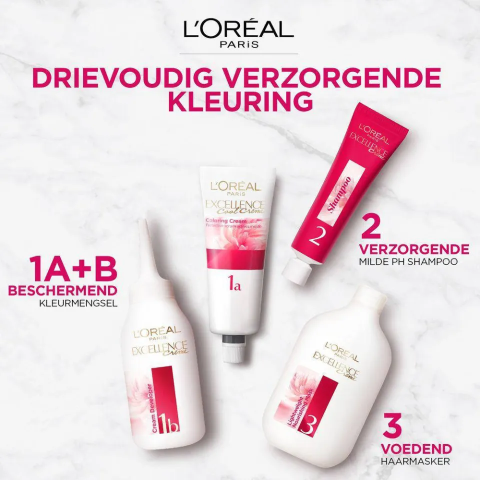 L'oréal Paris Excellence crème haarkleuring 8.1 licht asblond, foto 3