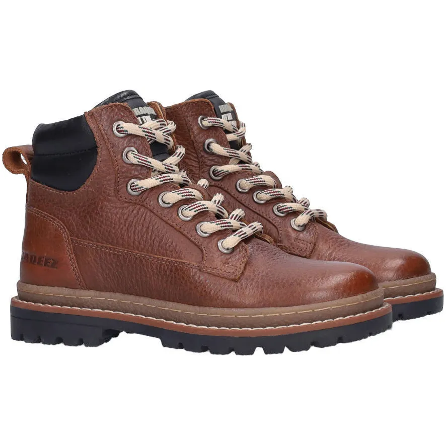 Braqeez Harvey leren enkelboots met profielzool - bruin, foto 4