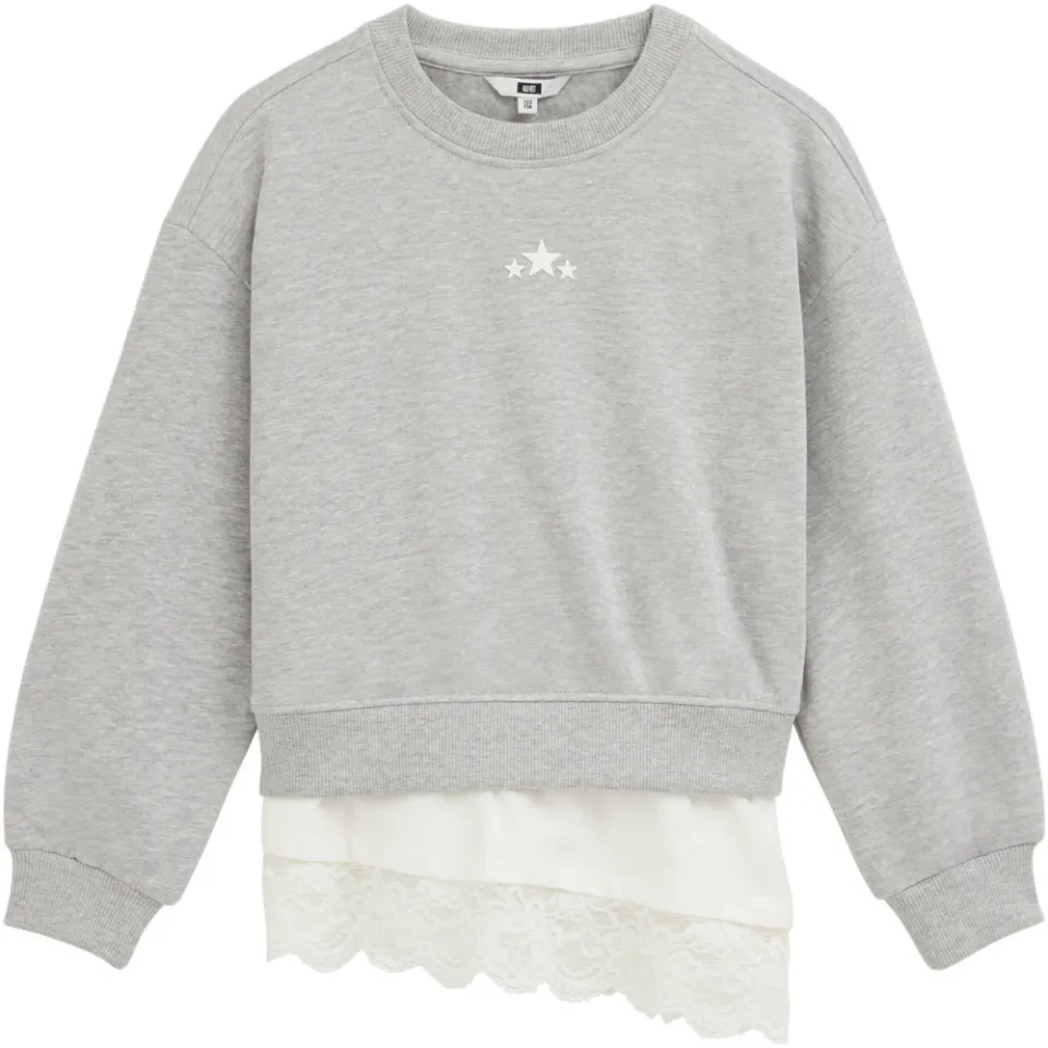 WE Fashion sweater met sterren - grijs, foto 2