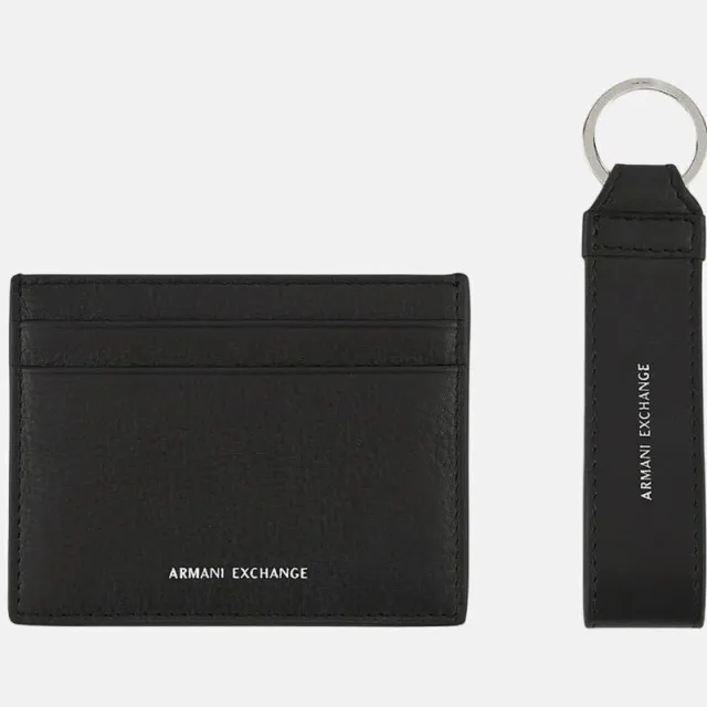 Armani Exchange kaarthouder en sleutelhanger giftset zwart, foto 2