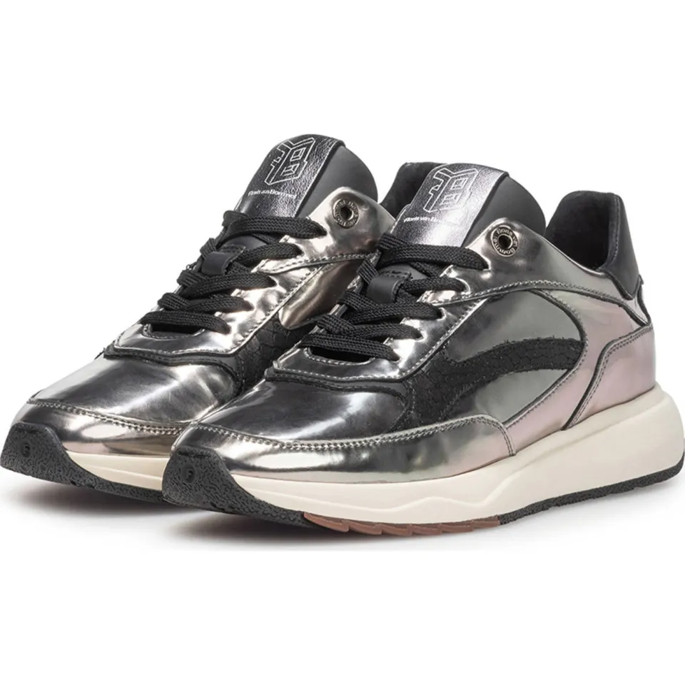 Floris Van Bommel Suvi 02.08 leren sneakers zilver metallic, foto 4
