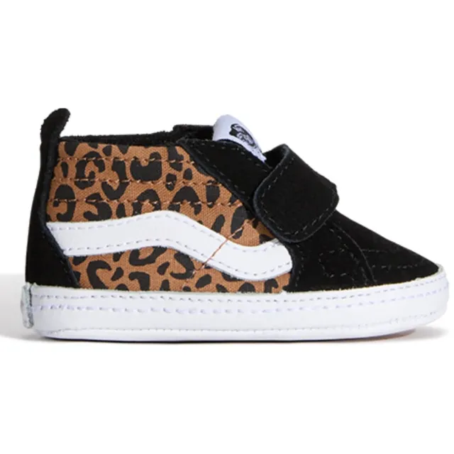 Vans SK8-Hi Crib hoge sneakers zwart met luipaardprint Camel/zwart
