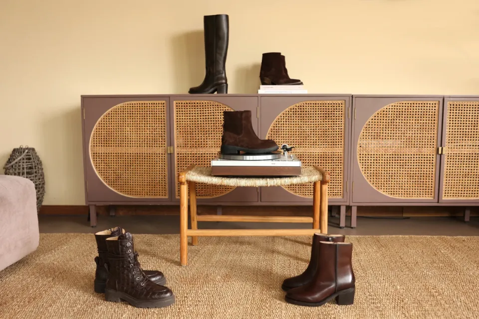 Shabbies Amsterdam PARKER NALA boot mid leather Dark Brown, foto 5