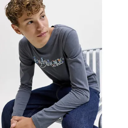 Jack & Jones longsleeve met logo grijs, foto 4