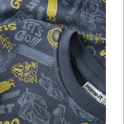 NAME IT MINI sweater Blauw All over print, foto 3