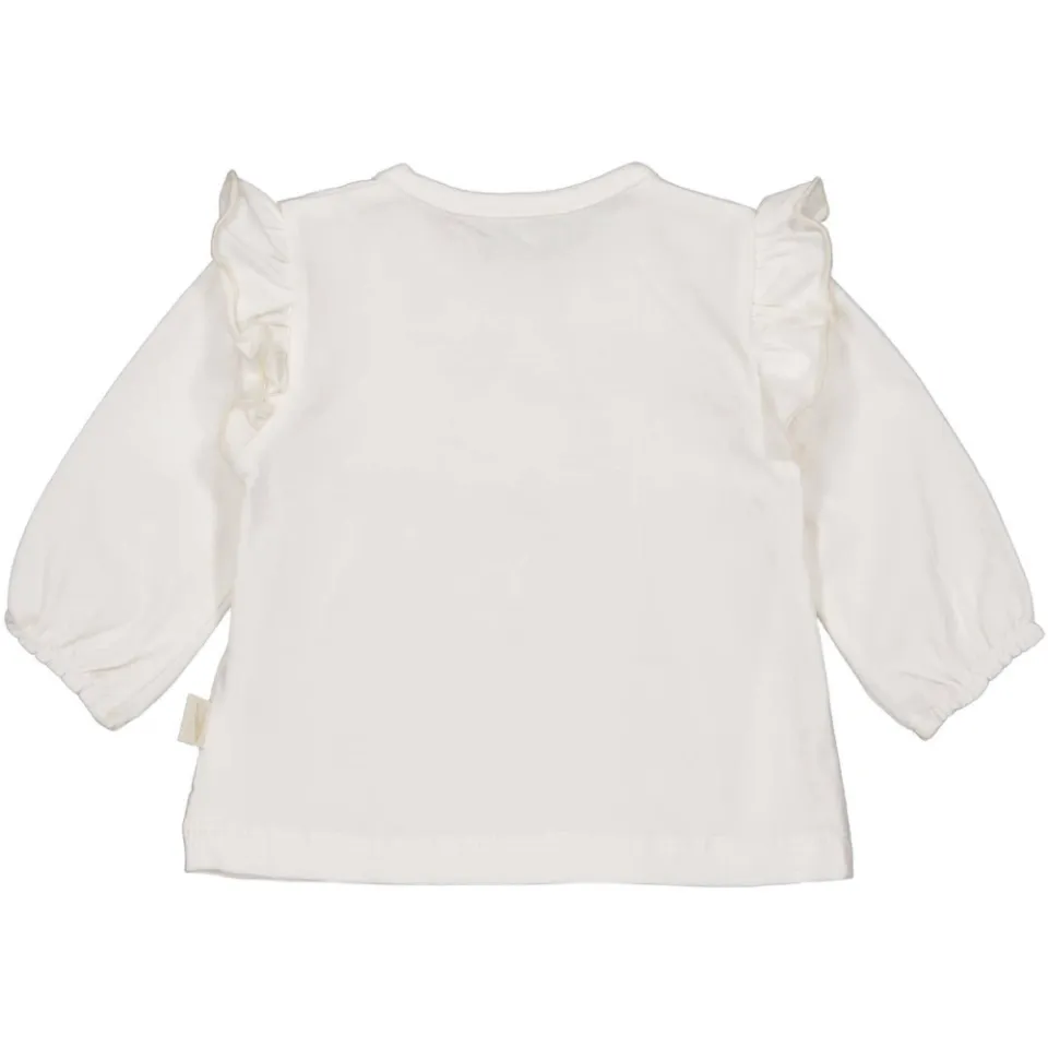 LEVV basic top met ruches offwhite, foto 4