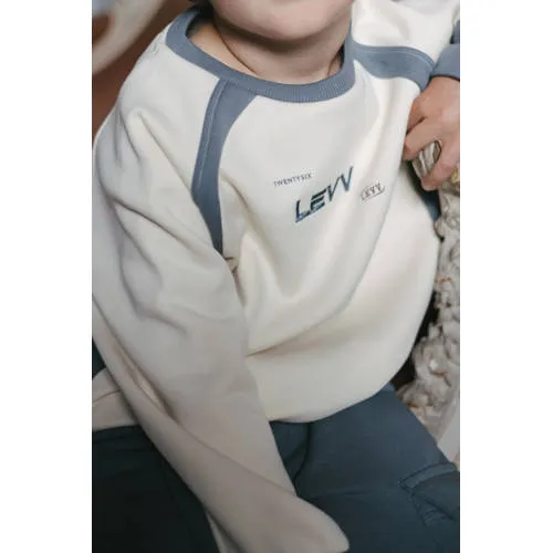 LEVV sweater met tekst - ecru, foto 4