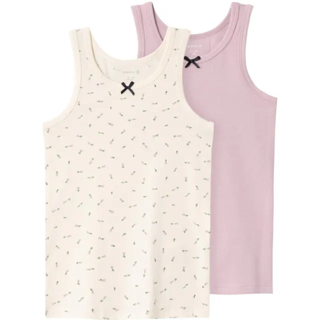 NAME IT MINI hemden met print beige/paars, foto 2
