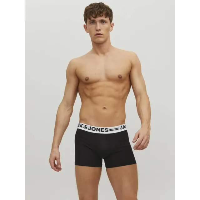 Jack & Jones Heren boxershorts sense zwart/grijs/wit 3-pack Veelkleurig