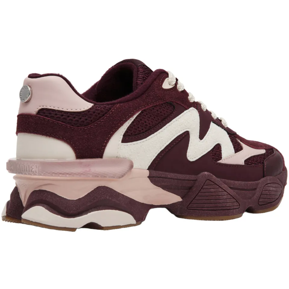 Steve Madden Speeder chunky imitatieleren sneakers - bordeaux/roze, foto 4