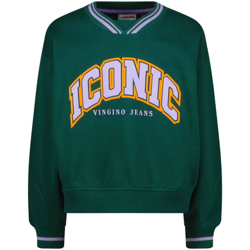 Vingino rechtvallende sweater met print - groen, foto 2
