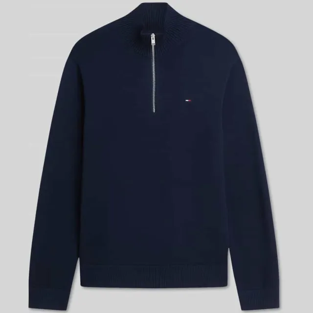 Tommy Jeans katoenen regular fit gebreide trui - donkerblauw, foto 2