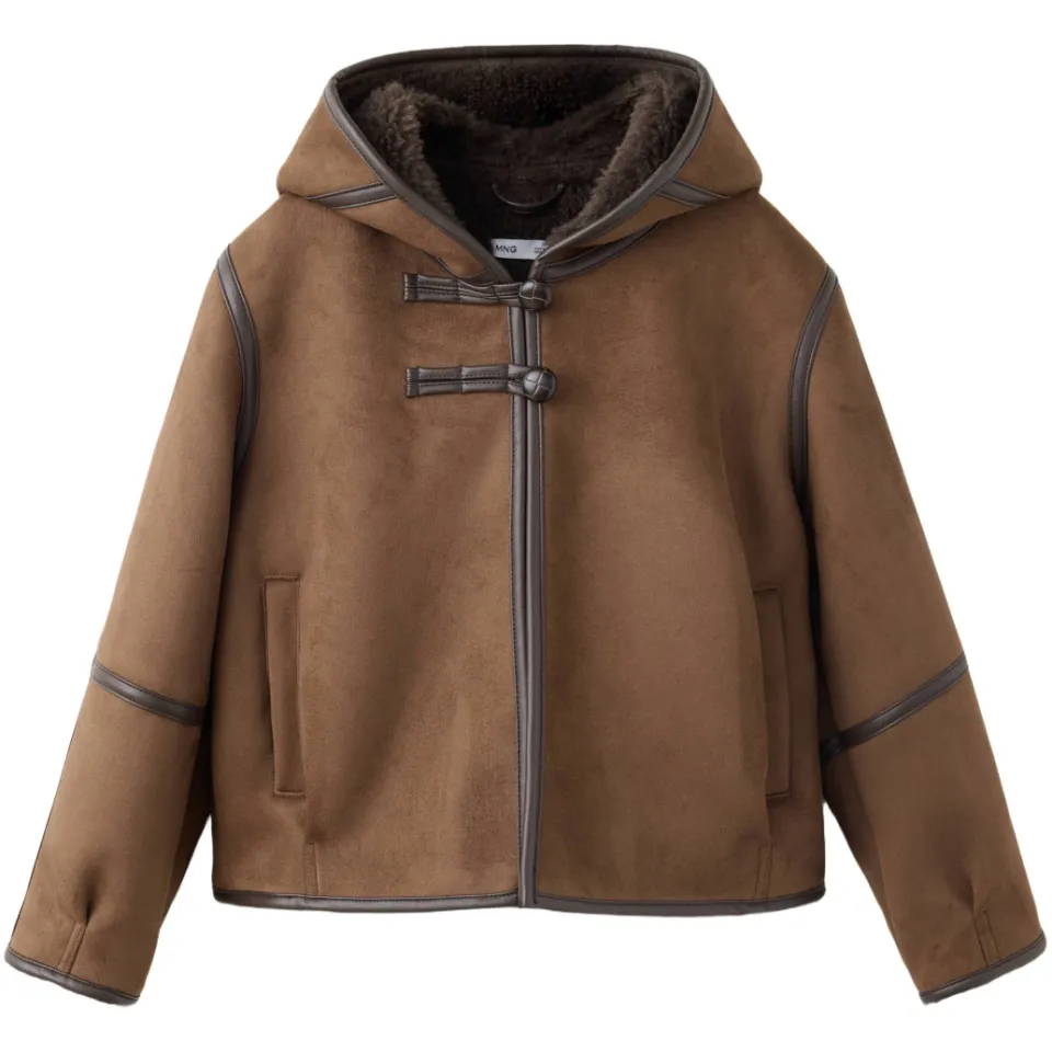 Mango tussenjas bruin met capuchon, foto 2