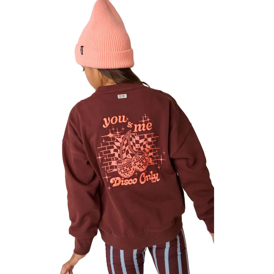 Tumble 'n Dry sweater met borduursels en backprint - donkerbruin, foto 4