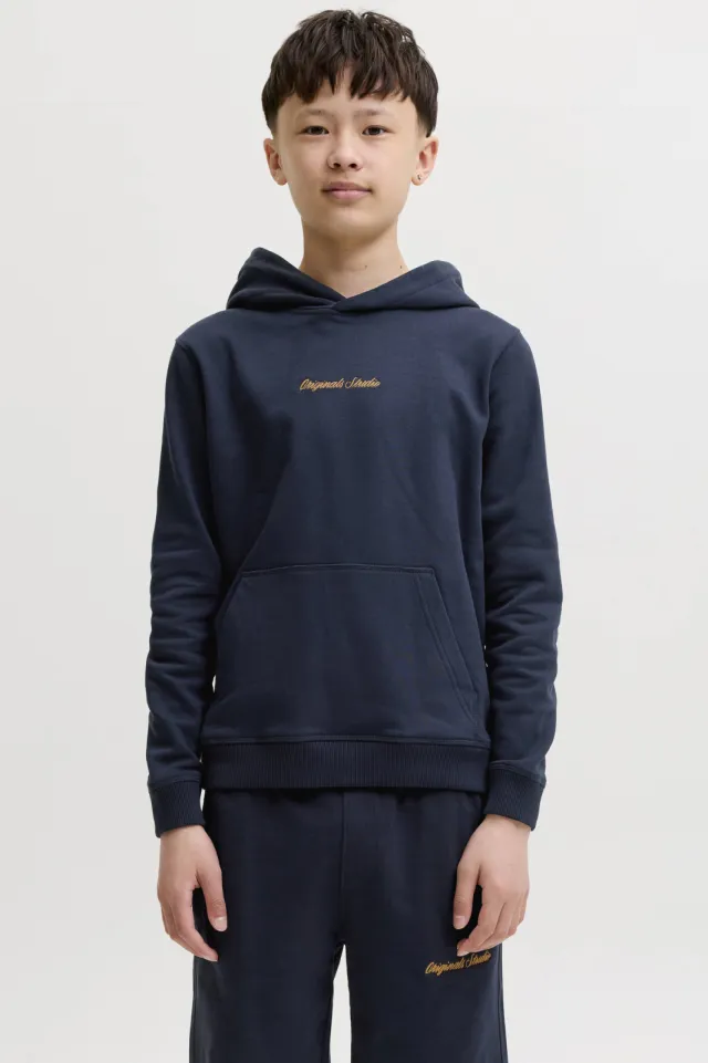 Jack & Jones JUNIOR hoodie donkerblauw Nachtblauw