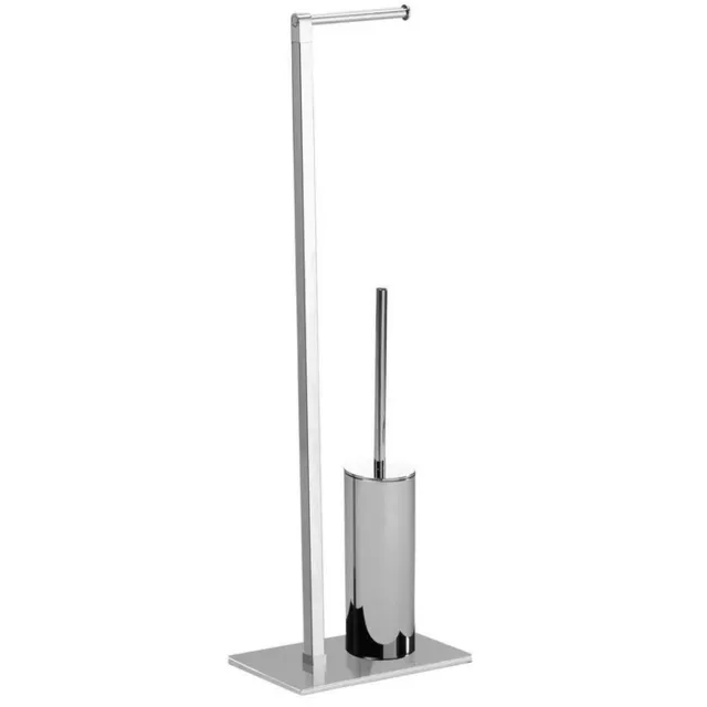 Sapho Toiletborstelhouder Sapho Gedy Vrijstaand met Toiletrolhouder Rechthoekig Chroom