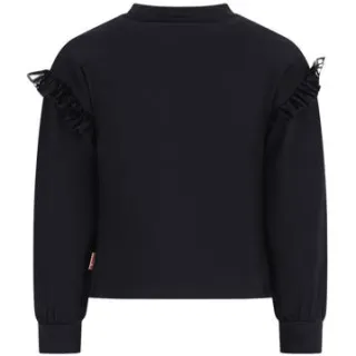 B.Nosy Tilsa rechtvallende longsleeve met ruches zwart, foto 3
