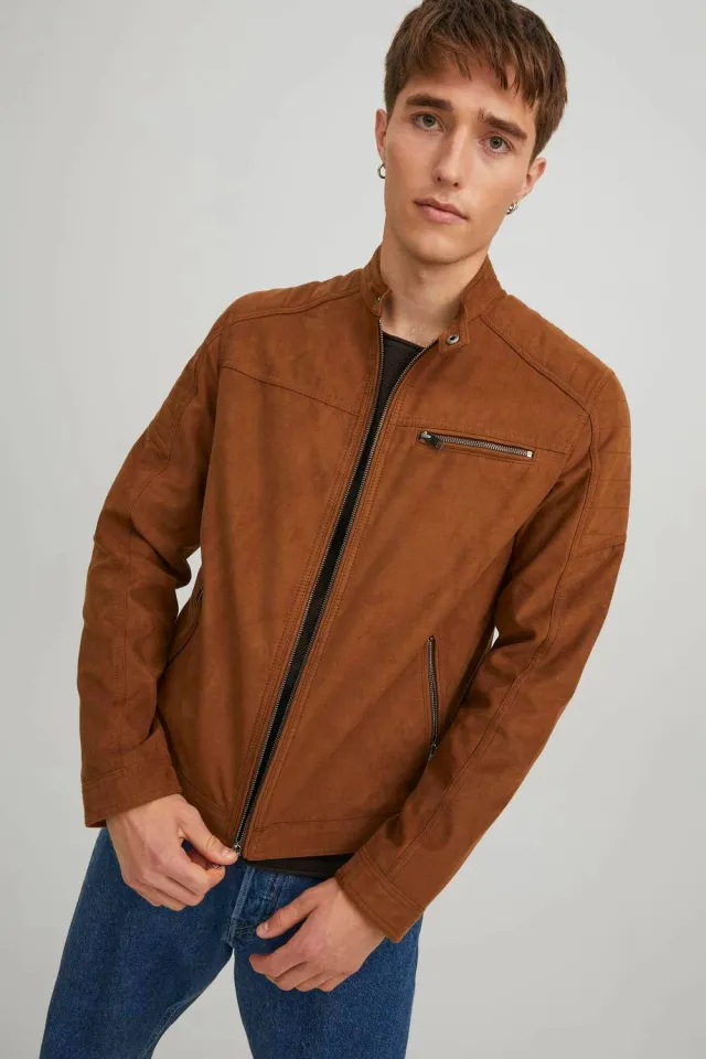 Jack & Jones ESSENTIALS imitatieleren jack - cognac Cognac-Fake Suede