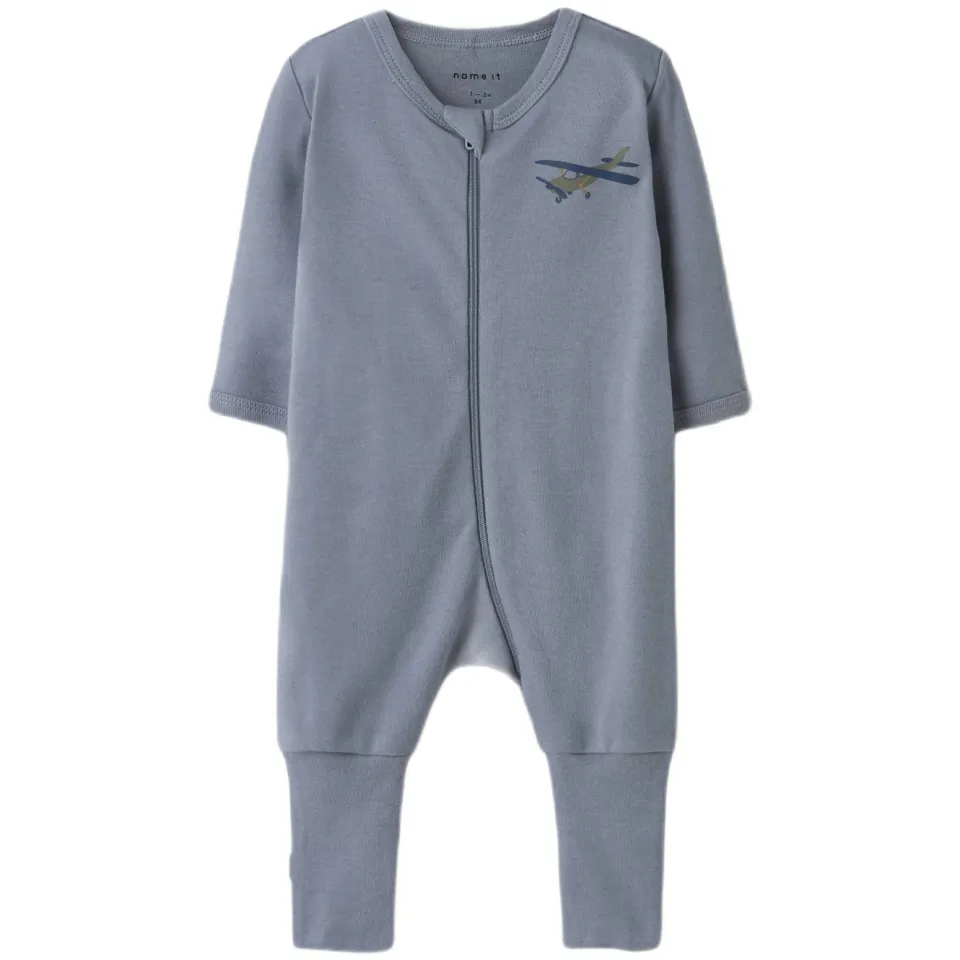 NAME IT BABY NBMNIGHTSUIT pyjama beige blauw, foto 3