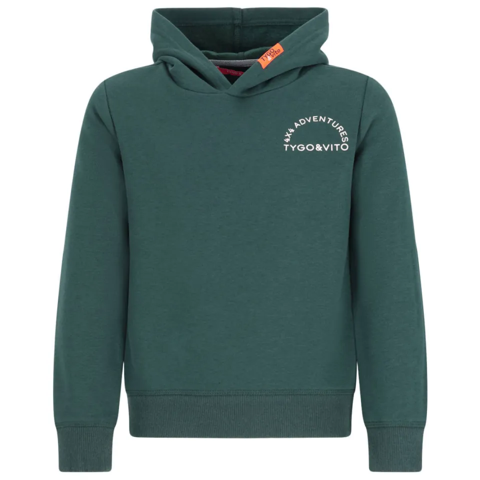 TYGO & vito hoodie met backprint - donkergroen, foto 2