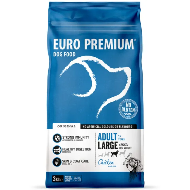 Euro Premium Adult Large kip & rijst hondenvoer 3 kg
