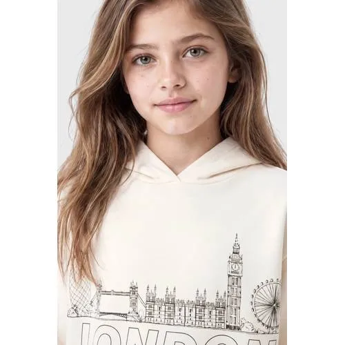 S.Oliver hoodie met print - ecru, foto 5