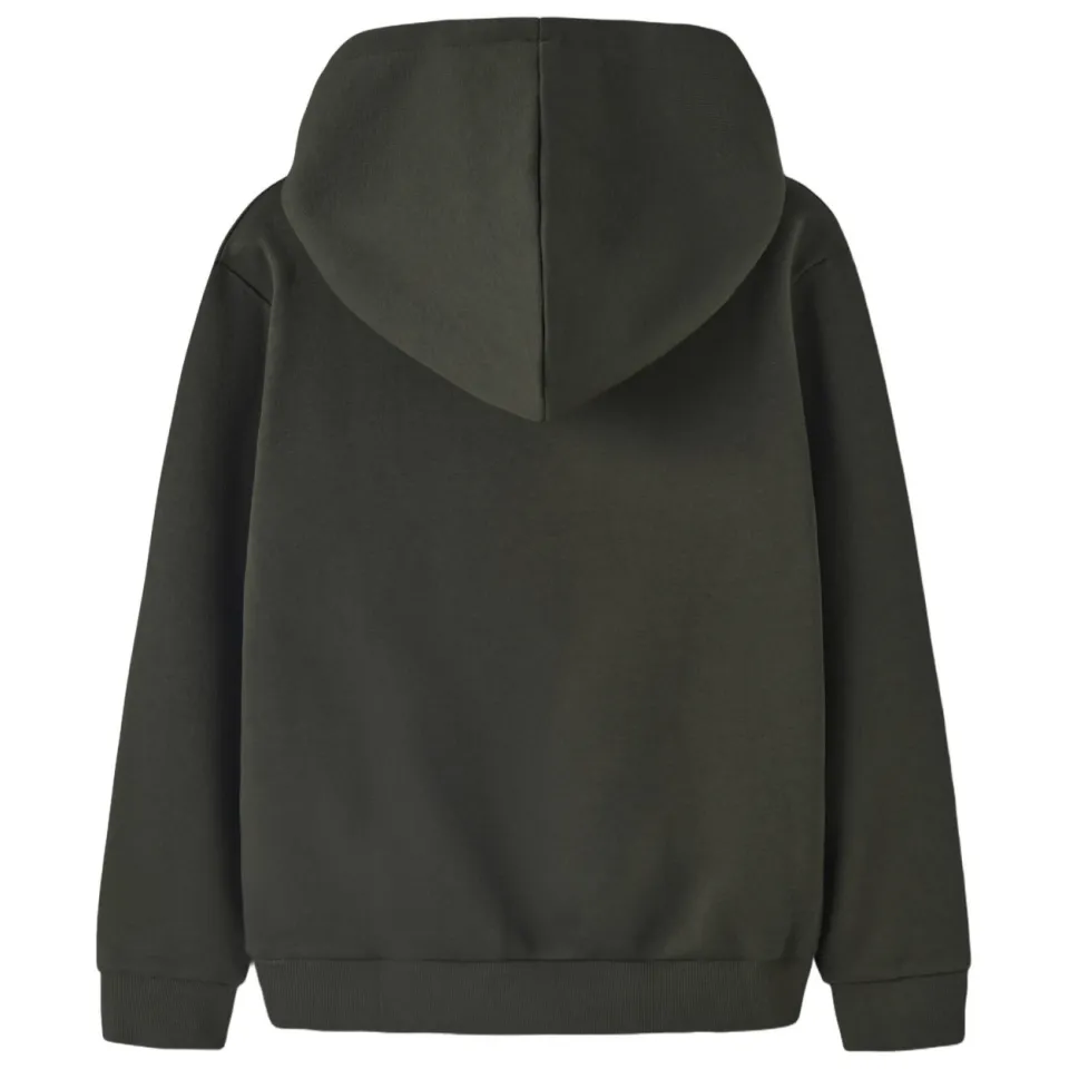 NAME IT KIDS hoodie met tekst donkergroen, foto 4