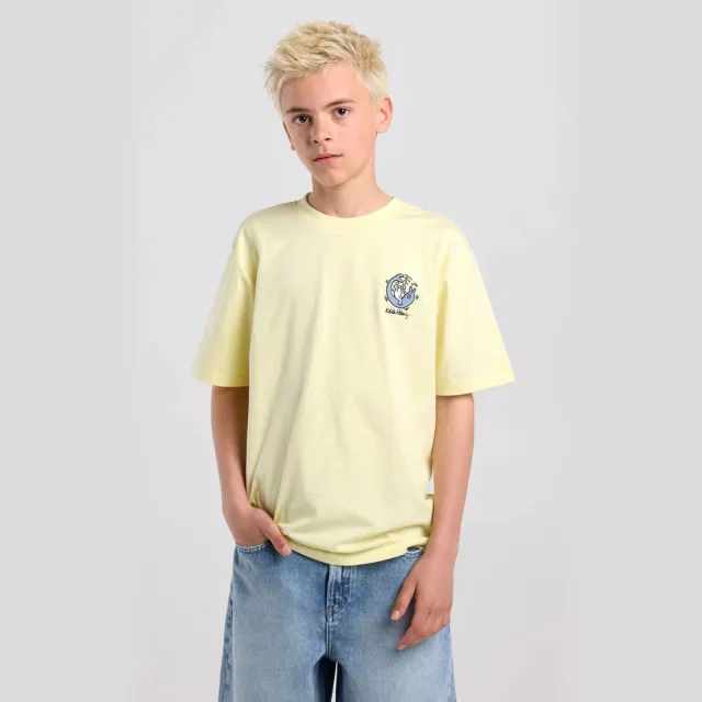 America Today rechtvallend T-shirt met print geel, foto 5
