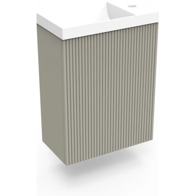 Arcqua Fonteinkast Clay Arcqua Ridge 40x55x28 cm Incl. Fontein Glans Wit Zonder Overloop