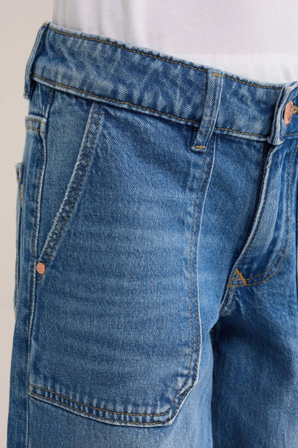 WE Fashion wide leg jeans - mediumblauw, foto 5