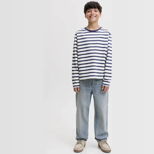 Jack & Jones oversized gestreepte longsleeve blauw, foto 3
