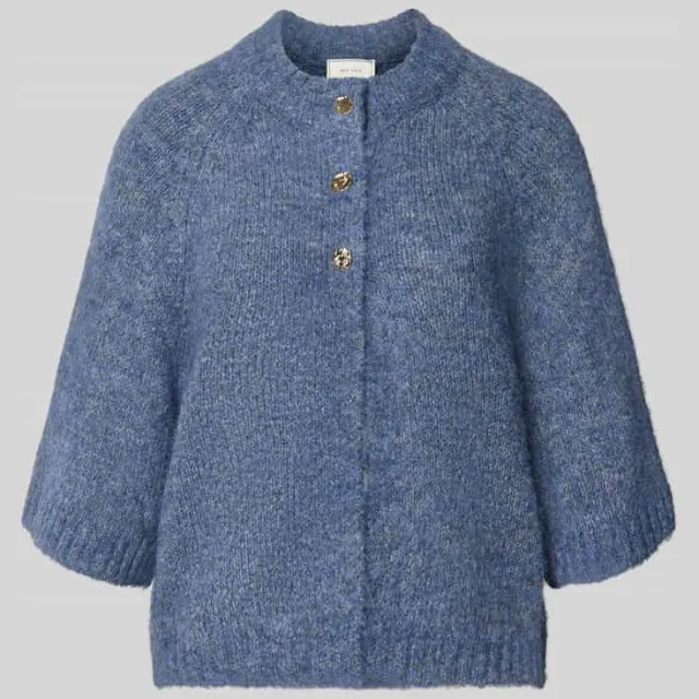 Neo Noir cardigan in relaxed fit met wol model 'Benutta' blauw