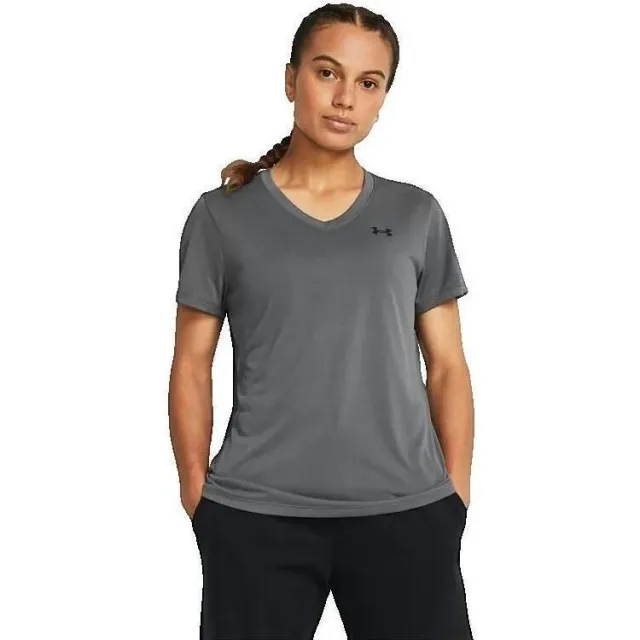 T-shirt Under Armour Col En V Ua Tech grijs