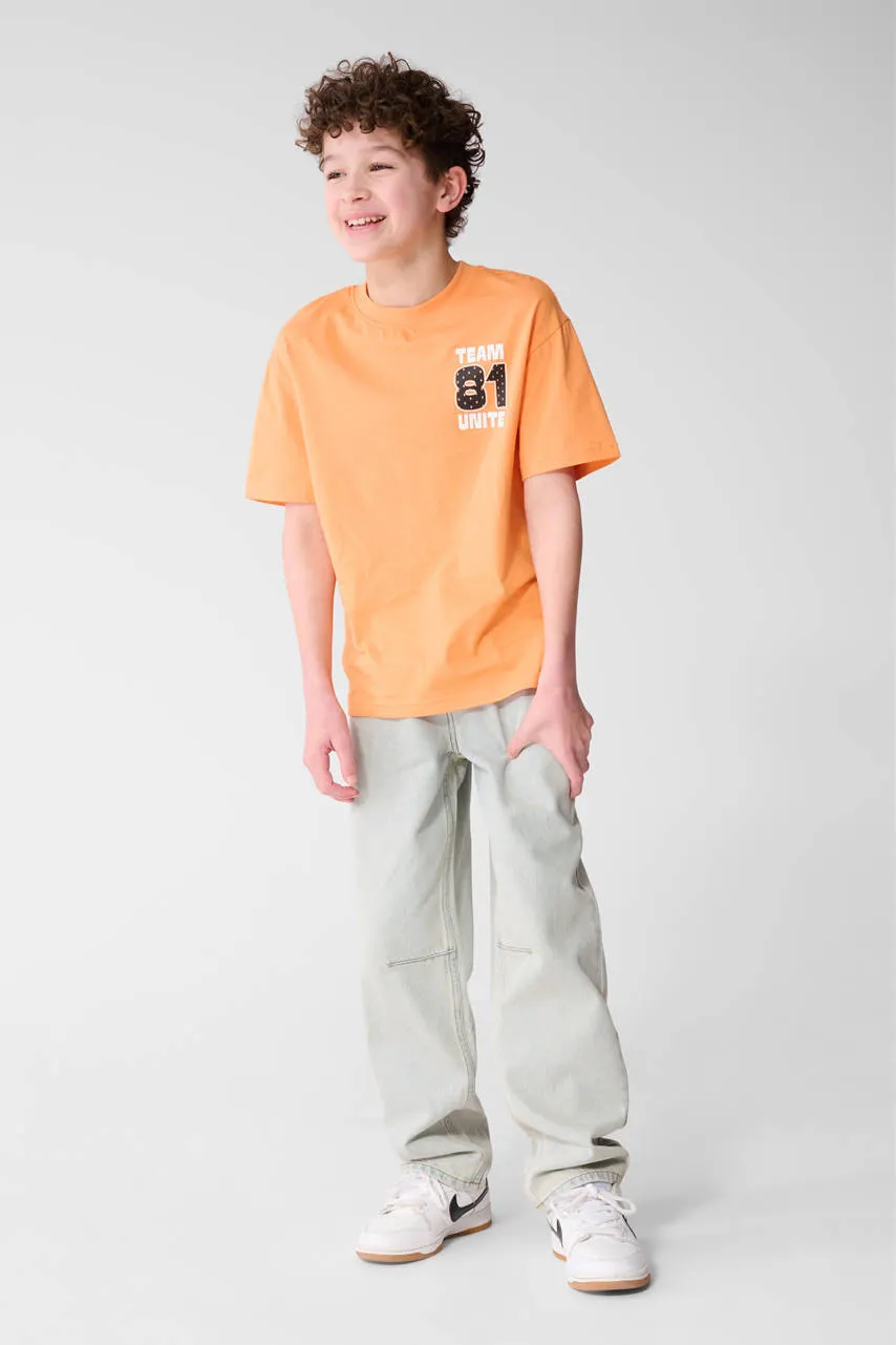 Shoeby T-shirt oranje met backprint, foto 4