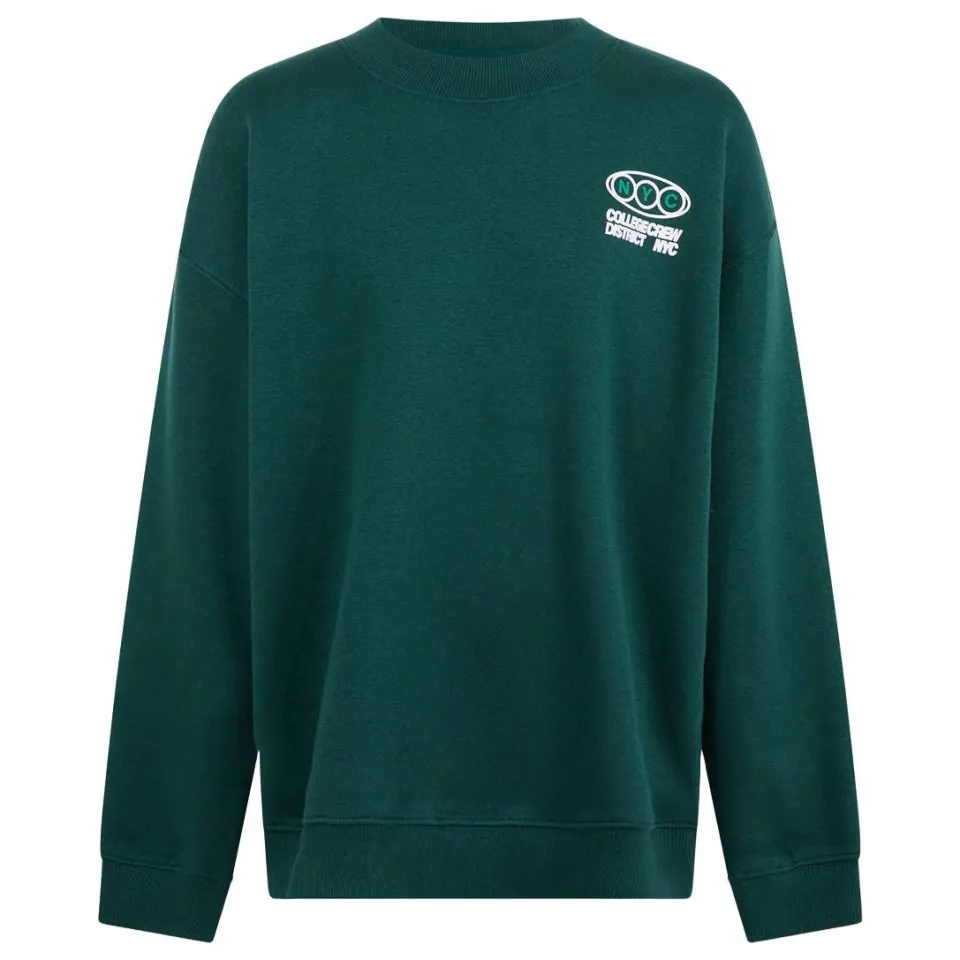 Shoeby sweater met backprint en tekst - donkergroen, foto 2