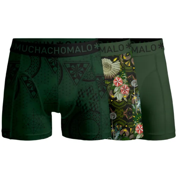 Muchachomalo Heren 3-pack Boxershorts Geometric Veelkleurig