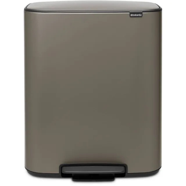 Brabantia Brabantia Bo Pedaalemmer, 1 binnenemmer, 60 liter - Platinum