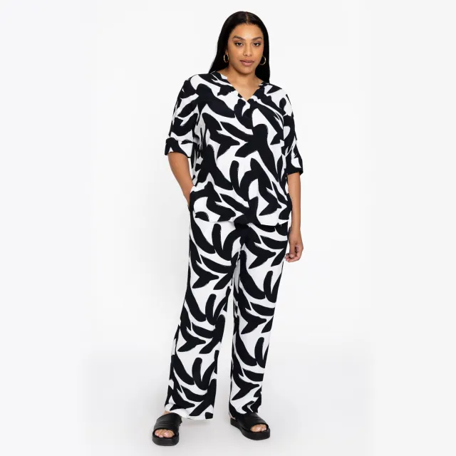Yoek Koons broek zwart Wit