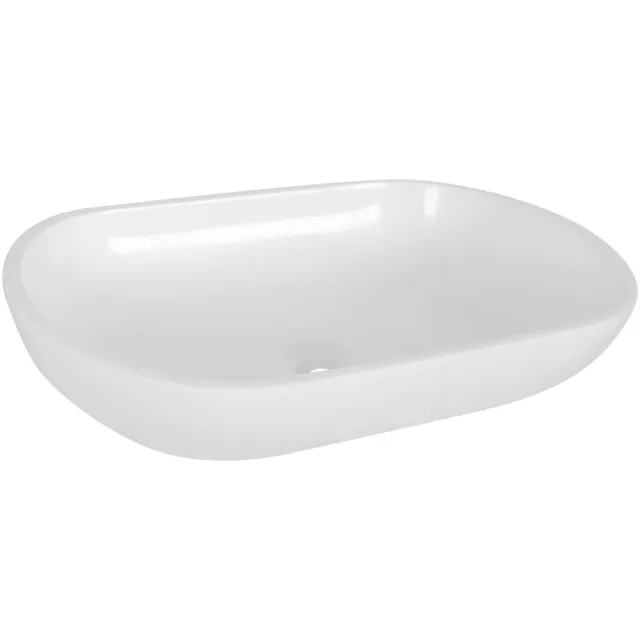 Differnz Opbouw Waskom Differnz Ovalo 54x34x12 cm Polybeton Wit