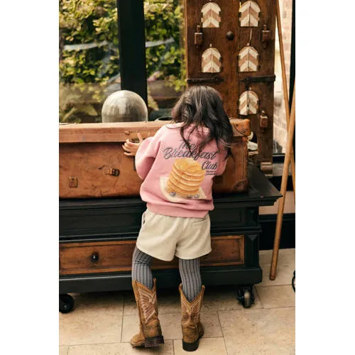 Daily7 rechtvallende sweater met backprint - oudroze, foto 5