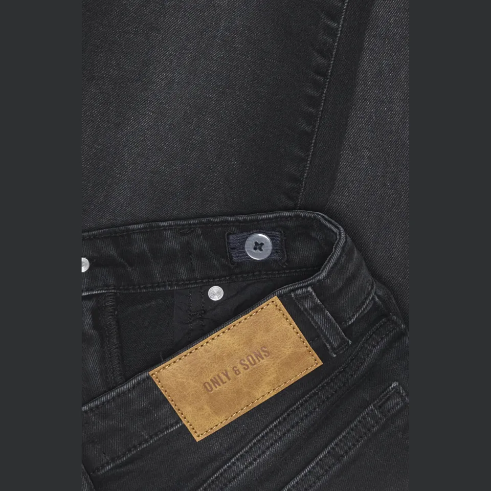 Only & Sons JUNIOR slim fit jeans black denim, foto 7
