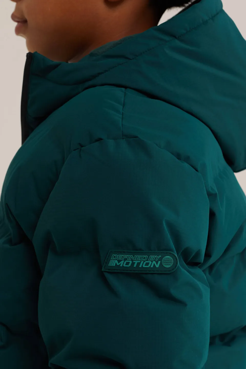 WE Fashion gewatteerde winterjas petrol, foto 5